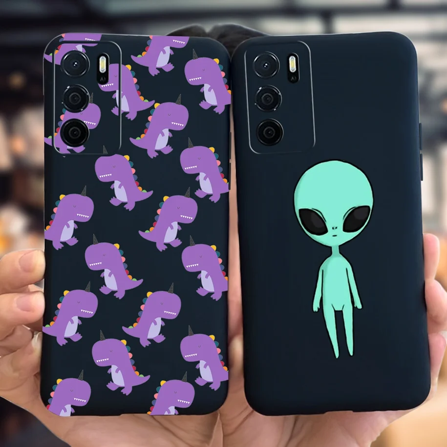 Крутой черный чехол для OPPO A16S 2021 телефона тонкий бампер противоударный s A16 A54 4G A 54