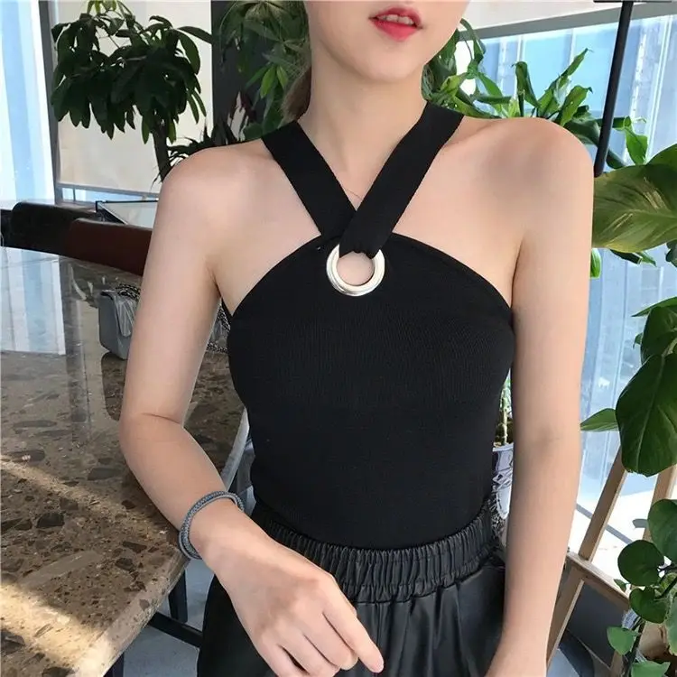 

Large size ice silk camisole women wear 2021 new sleeveless neck top sexy inside tide