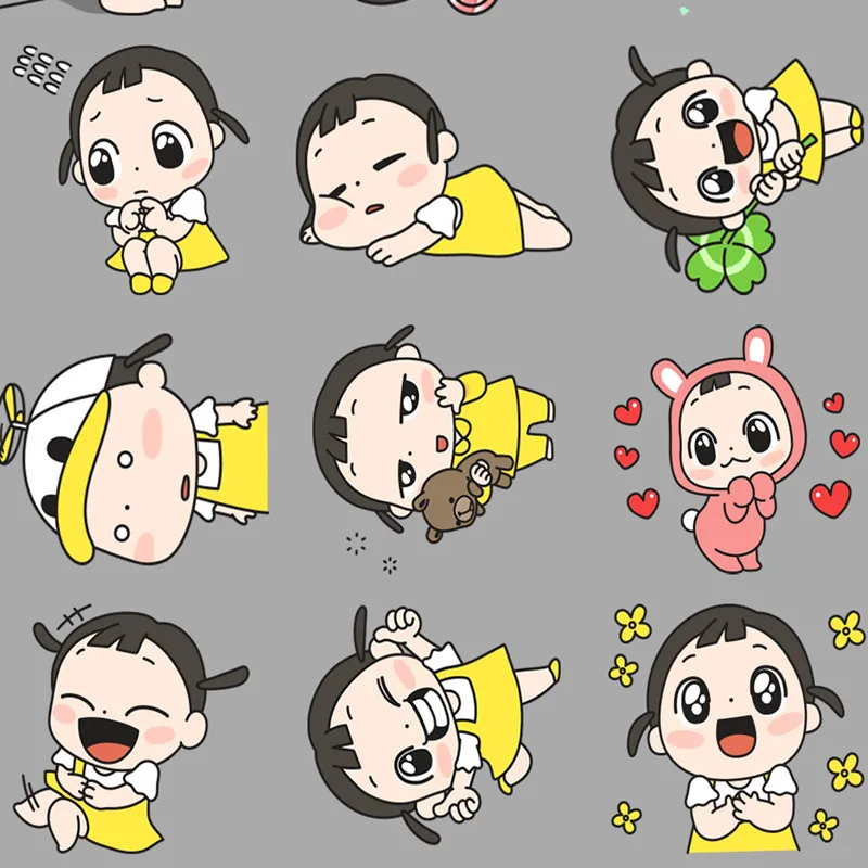 

40 милых мультяшных наконечников для девочек, Переводные бумажные наклейки, украшения «сделай сам», альбом, дневник, скрапбукинг, этикетки, н...