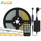 FOB COB Светодиодная лампа s RA90 теплый белый с белым DC 24V RF 17 клавиш с регулируемой яркостью FCOB CCT светодиодная полоса полный комплект Гибкая высокая плотность