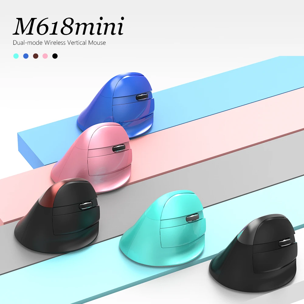 

Беспроводная Bluetooth-мышь, цветная светящаяся Вертикальная Bluetooth-мышь для ПК, аккумуляторная беспроводная Bluetooth-мышь