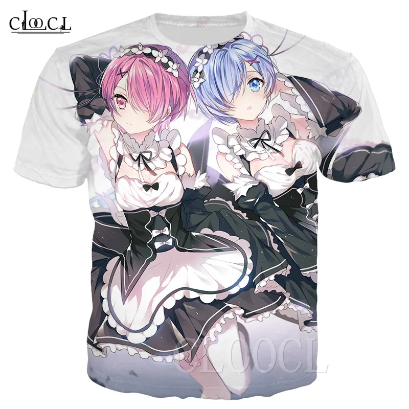 Новый Re Zero Kara Hajimeru Isekai Seikatsu Rem Ram футболка мужские летние шорты с короткими