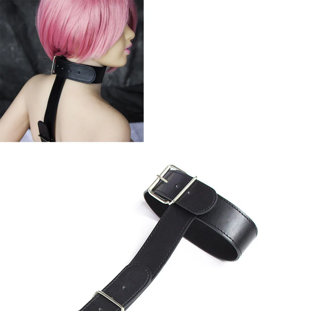 Кожаные наручники БДСМ шейный ошейник для пар ремешки на запястье бондаж игр