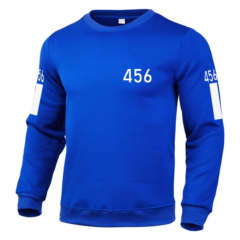 

Корейский ТВ игра кальмар костюм 456 Толстовка Женский Мужской шерстяной хлопковый пуловер оверсайз спортивный костюм Толстовка Топ