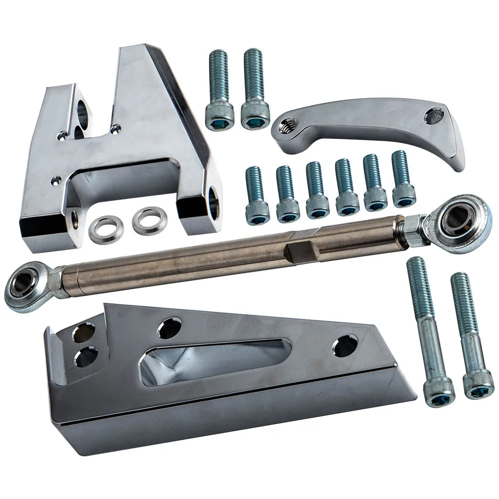 

For SBC for Chevy 350 400 Polished Aluminum Alternator Bracket Fits for SWP Short Water Pump