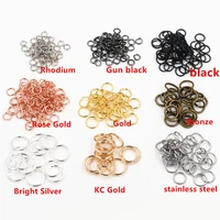 200pcslot 34567810mm metal diy jewelry findings open single loops jump rings split ring for jewelry making