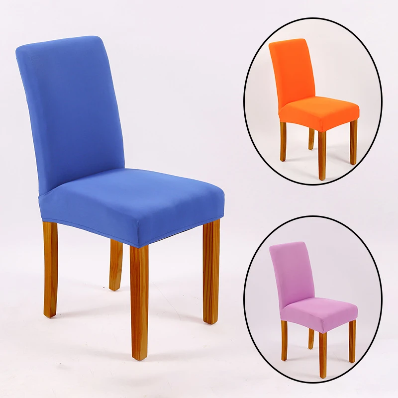 Однотонные эластичные чехлы из спандекса для кухни столовой свадьбы банкета