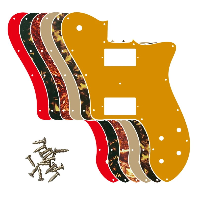 Pleroo Custom Guitar Parts - For US FD 72 Tele Deluxe Reissue Guitar Pickguard With PAF Humbucker Replacement Flame Pattern