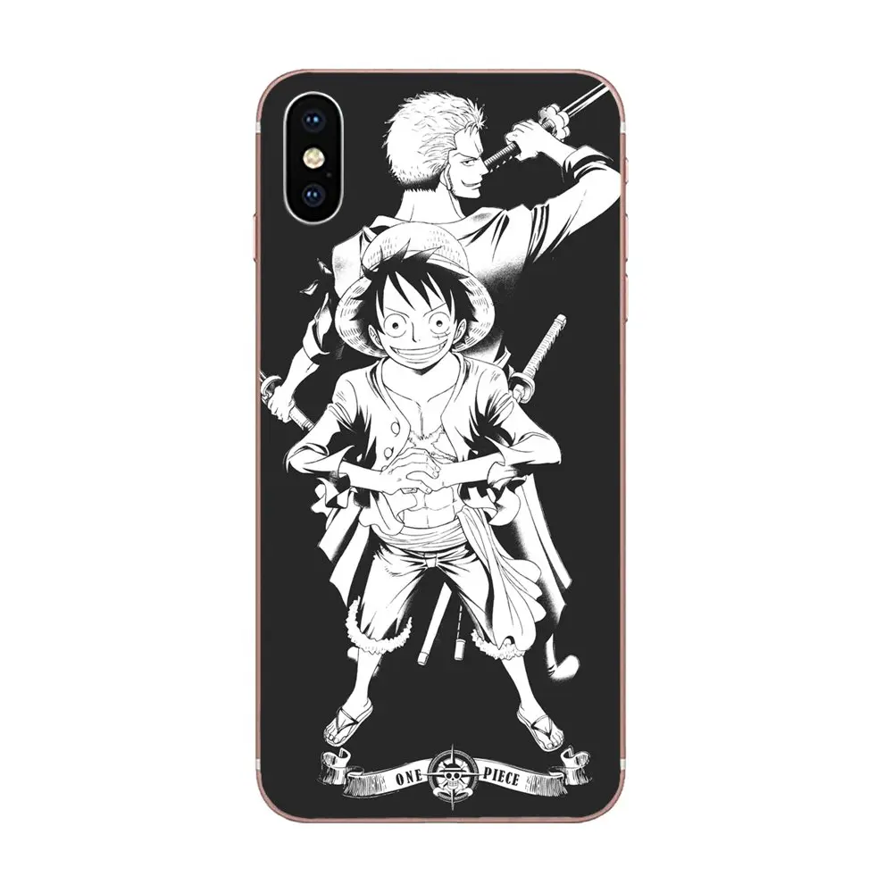 Jp Аниме Одна деталь с персонажами Монки Д лаффи из ТПУ милым рисунком кота для Galaxy