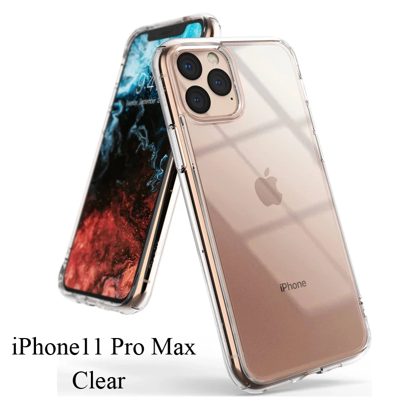 Ringke чехол Fusion для iPhone 11 Pro Max, прозрачная задняя панель из поликарбоната и мягкая оправа из ТПУ, гибридный военный чехол для iPhone