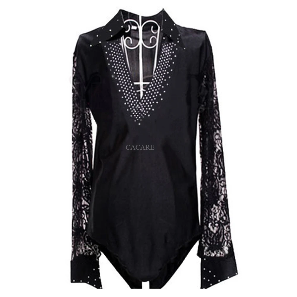 Рубашки для латинских танцев Мужская танцевальная рубашка мальчиков танго