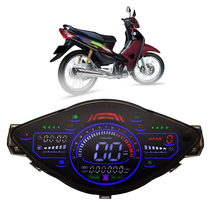 Цифровой светодиодный измеритель для Honda Wave100 Wave 100R Wave110 Wave110R Speed метр одометра |