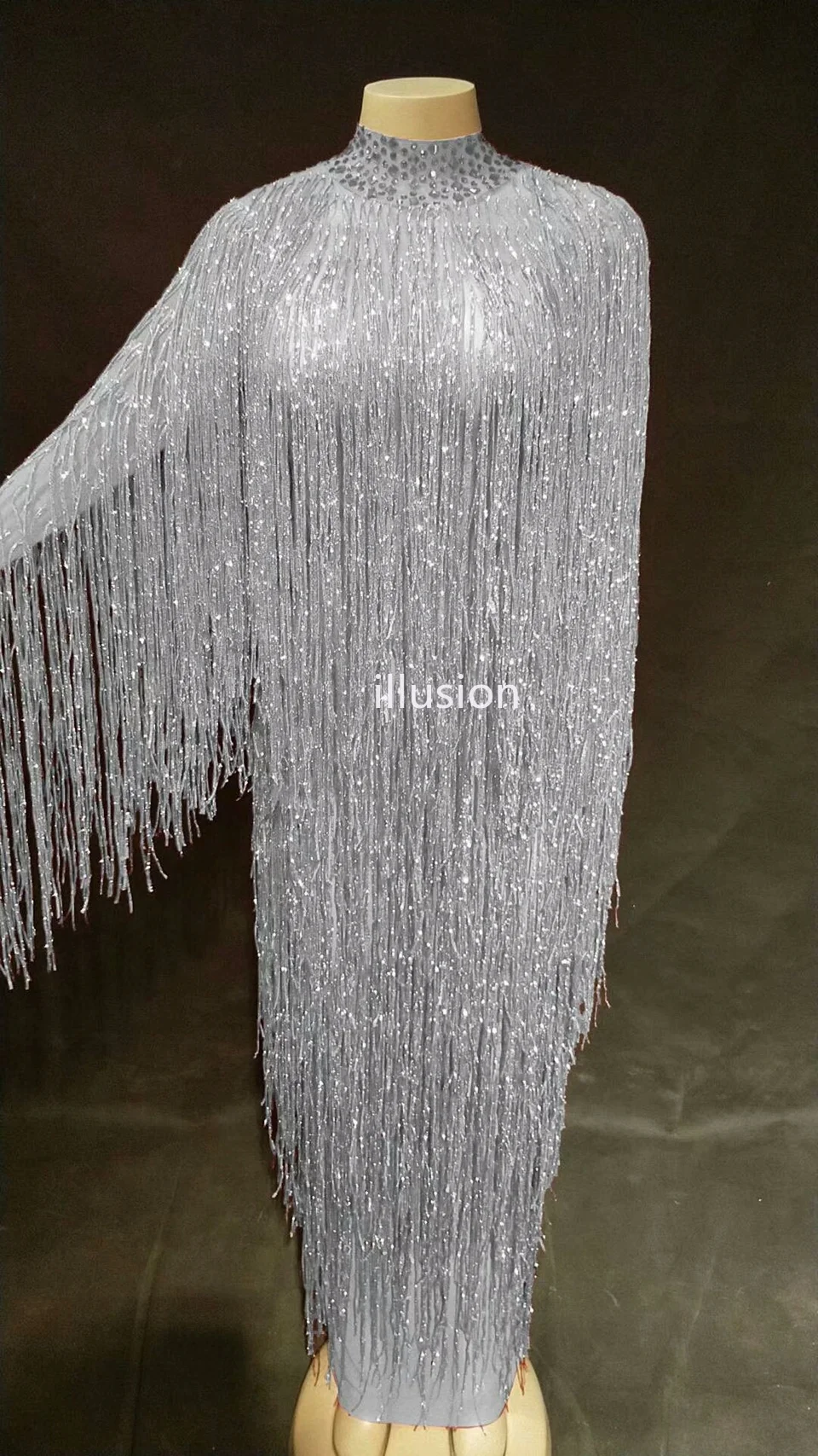 Женское длинное вечернее платье с бахромой 6 цветов | Тематическая одежда и