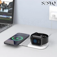 the new 15w fast charging two in one foldable fast magnetic wireless charger base for iphone 13 12 11 pro max mini free shipping
