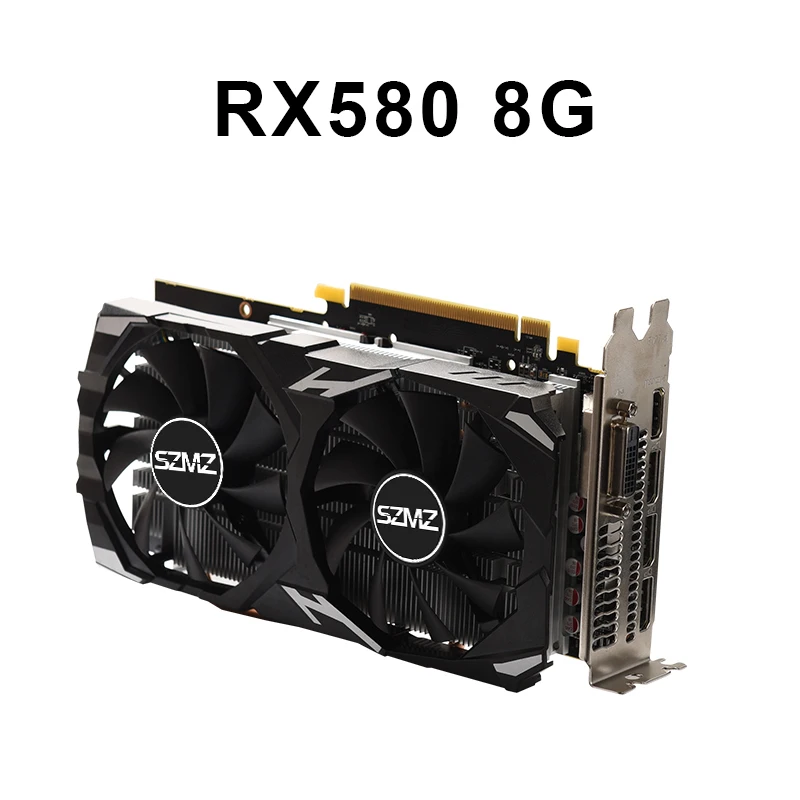Оригинальная видеокарта SZMZ Radeon RX 580 470 570 8 ГБ GDDR5 256Bit rx580 GPU для майнинга без gtx 960 1050