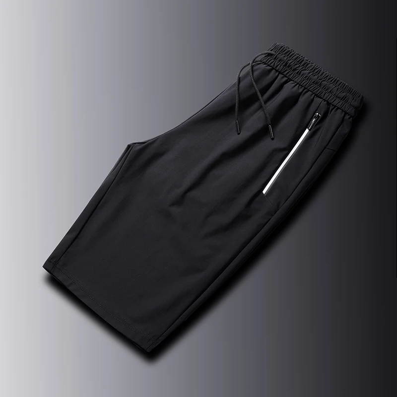 

Fitness short jogging casual workout clothes men's Large size 8XL ice silk shorts summer fashion men's casual knee long shorts