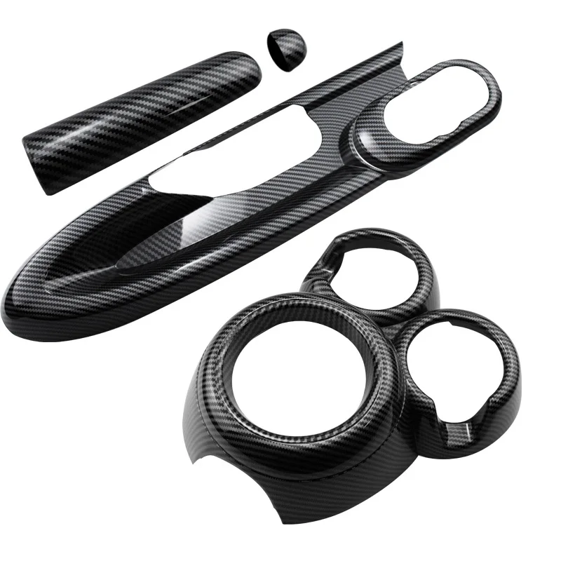 

Car Modification Handbrake Panel Water Cup Decorative Frame For MINI COOPER F55 F56 F57 Car Accessories Interior Sticker