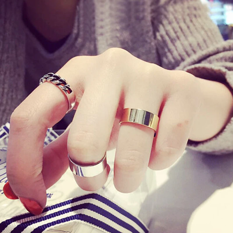 

PINKSEE 3pcs/Set Boho Midi Knuckle Rings Set Silver Chain Rings Knot Circle Joint Ring Finger Rings Party Trend Jewelry Gifts