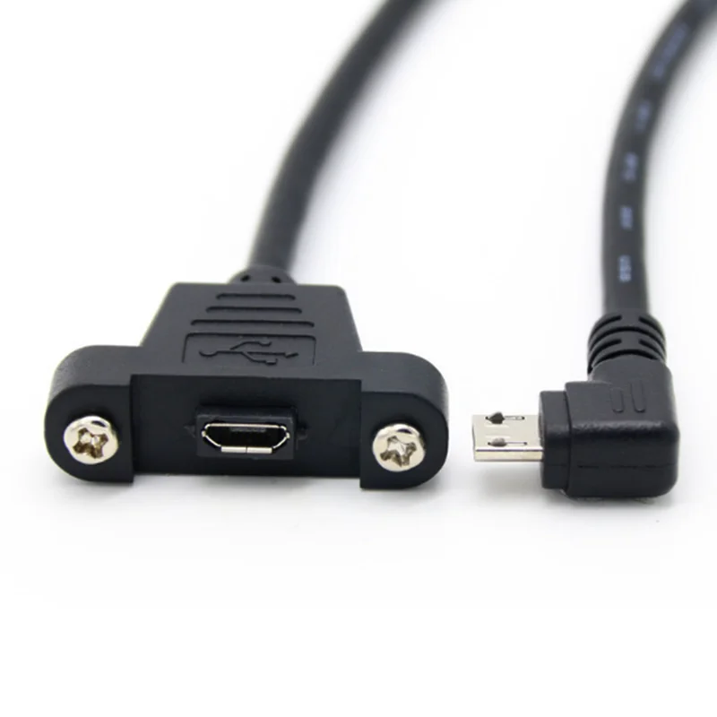 0 3 м 5 micro USB контактный 90 градусов 2 штекер к female Удлинительный кабель с винтовыми