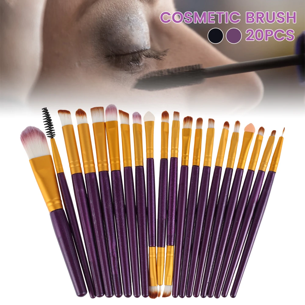 

20pcs Cosmetic Makeup Brushes Kits Lips Powder Eye Shadow Foundation Blush Blending Beauty Make Up Brushes Set for Party Wedding