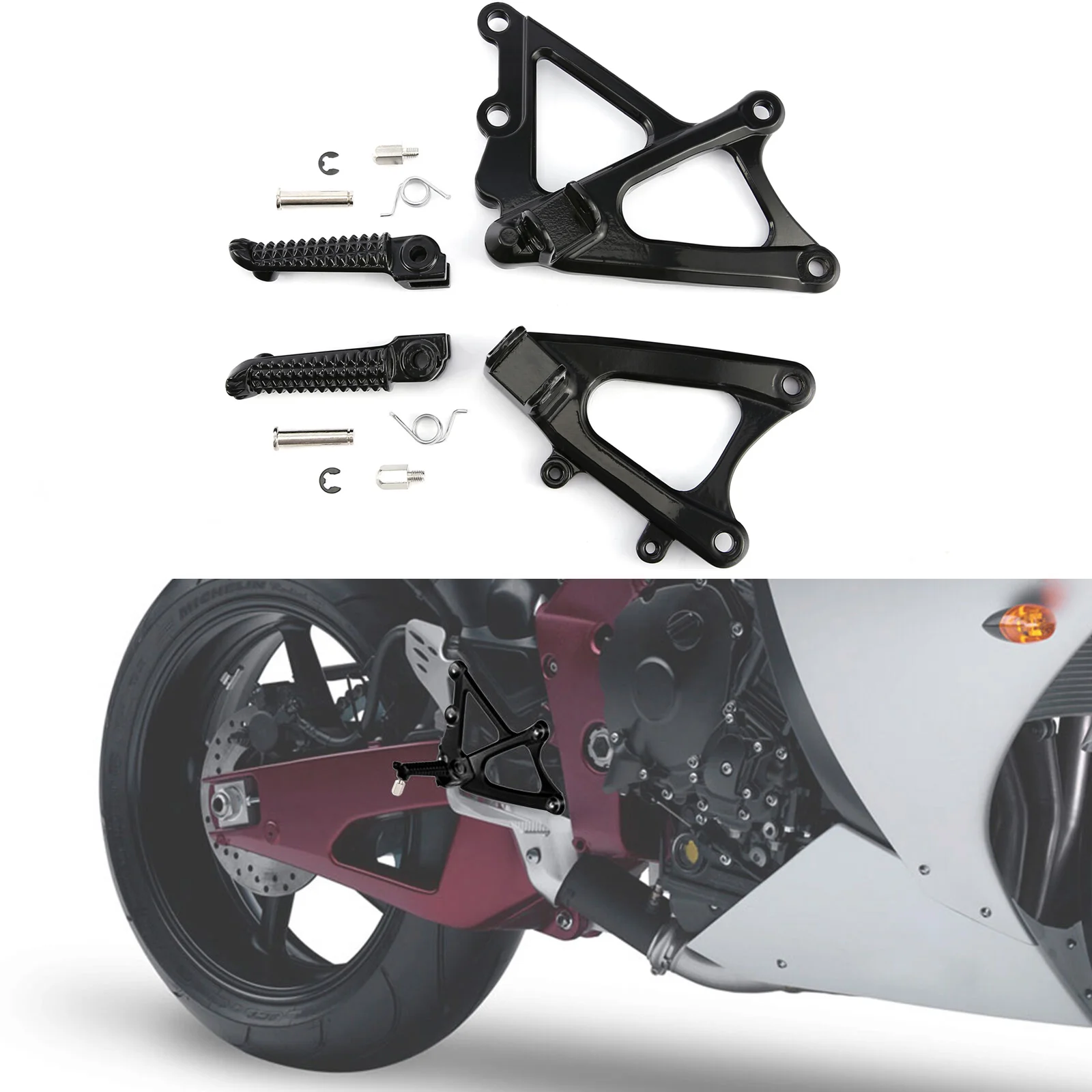 Подножка для мотоцикла передняя подножка подножки набор кронштейнов Yamaha YZF R1 YZFR1