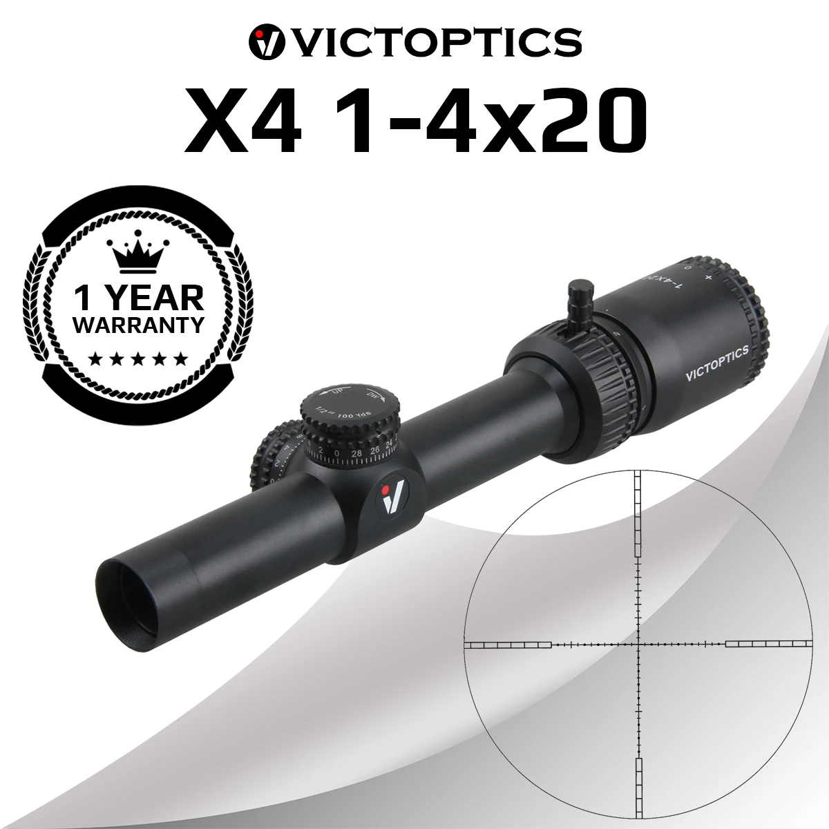 Охотничий оптический прицел VictOptics X4 1 4x20 телескопический для стрельбы
