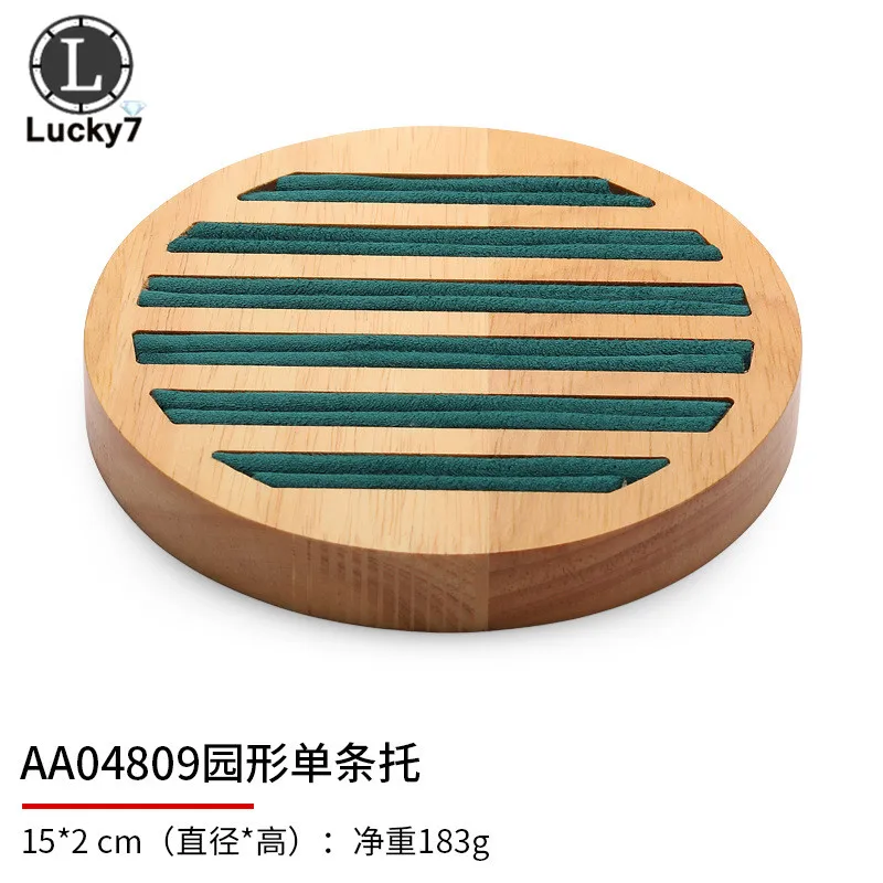 Dark Green Solid Wood Jewelry Display Props Stand Ear Swing Earrings Nail Storage Board Organizer bts For Counter |