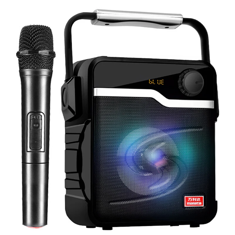 

Portable Speakers Fad Colored Lights Bluetooth Speaker Wireless Loudspeaker with Mic Stereo Bass Outdoor Speaker Support FM TF