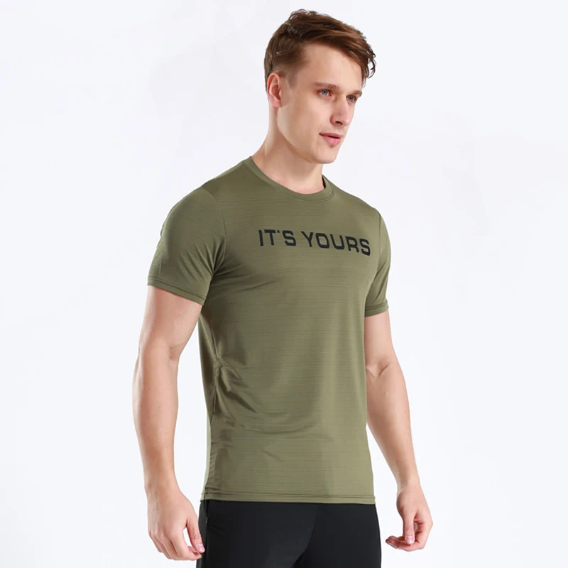 Компрессионные Мужские футболки тренировочная Спортивная футболка для бега с