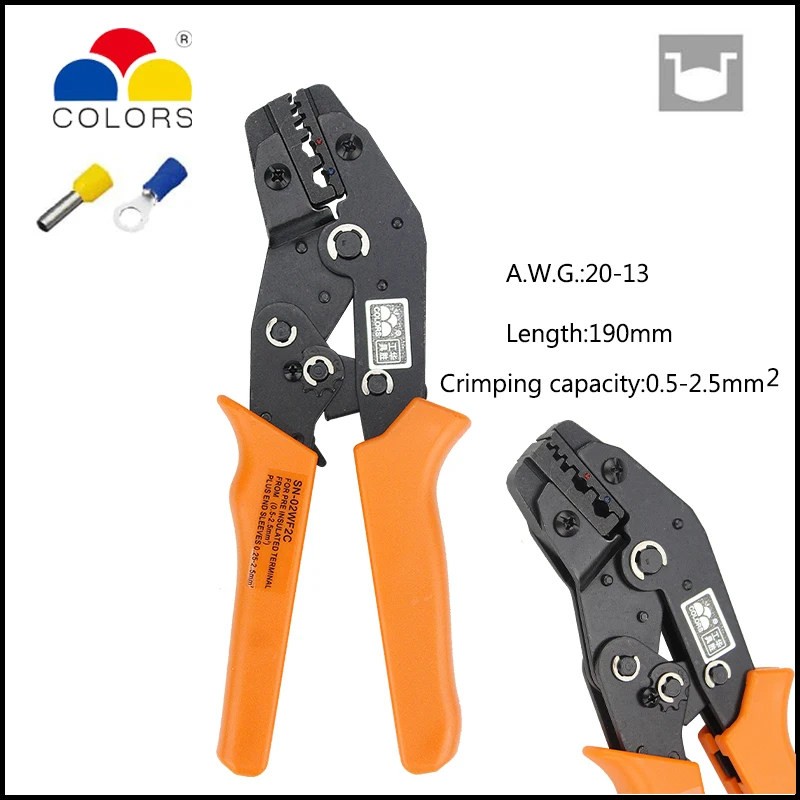 SN 02WF2C AWG20 13 изоляцией и изолированных кабельных наконечников изолированный