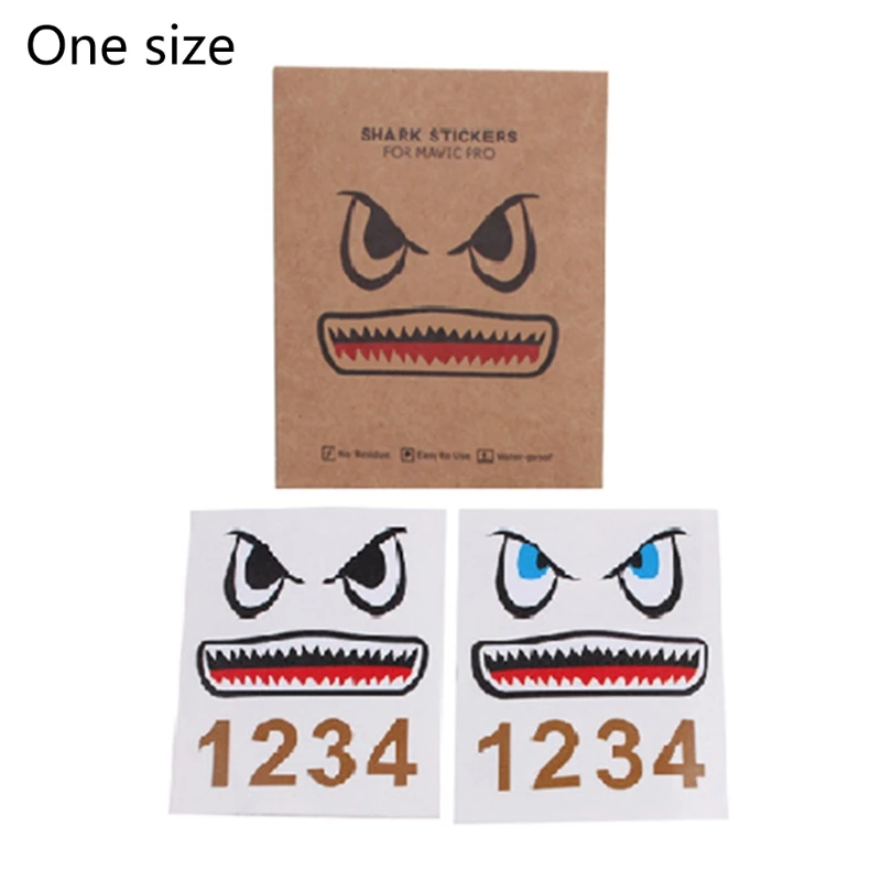 

DIY Cartoon Art Shark Sticker Decal Eyes Skin for Spark Mavic Pro Drone