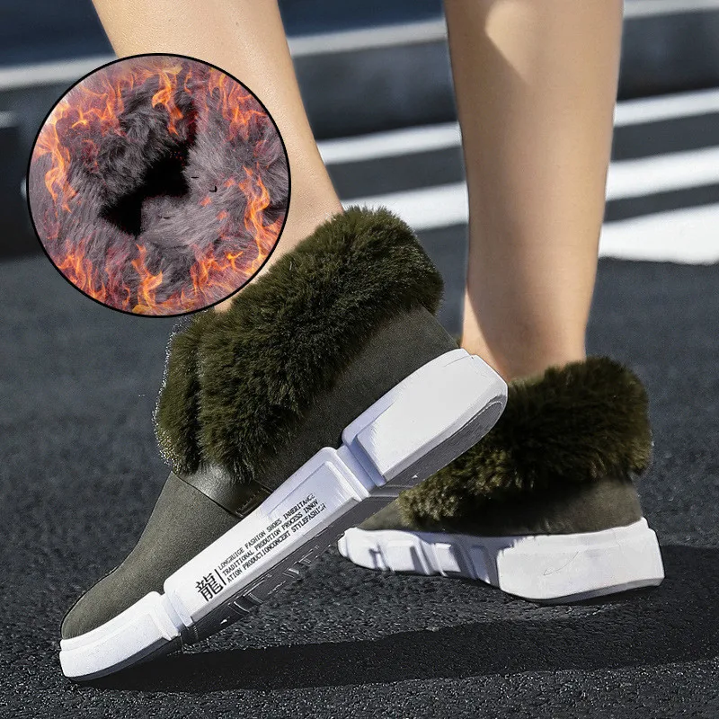 Женские ботильоны зимняя обувь old Beijing из хлопка бархатные теплые нескользящие