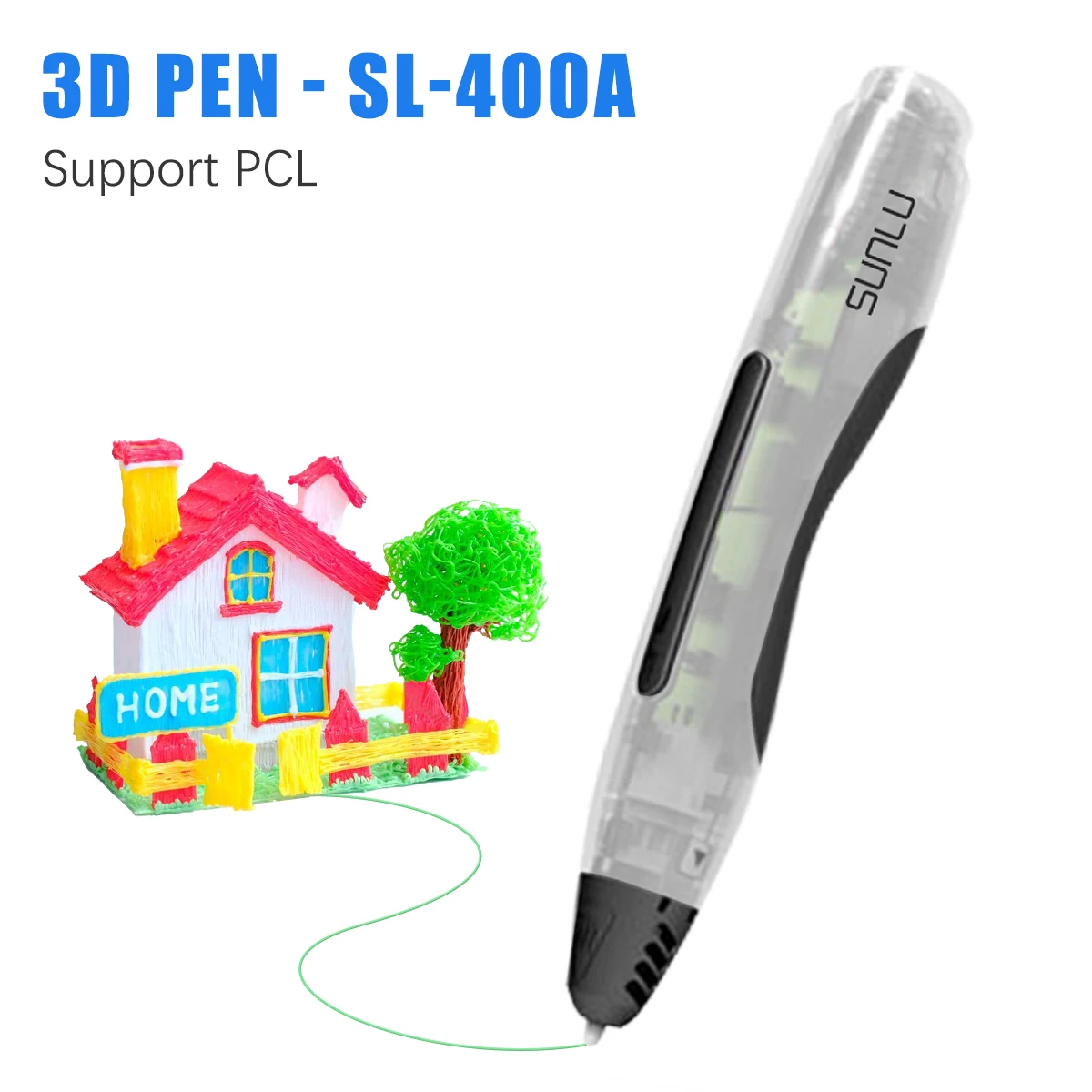 

3D Pen Printing SL-400A Drawing Pen Ultra-Low Temp Transparent Shell Visual Action Kids Toy DIY Intelligent Education Drawing