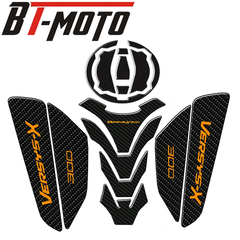 3D Наклейки для мотоцикла Kawasaki Ninja Z650 Z900 Versys X300 углеродное волокно крышка бензобака топливного бака защитная