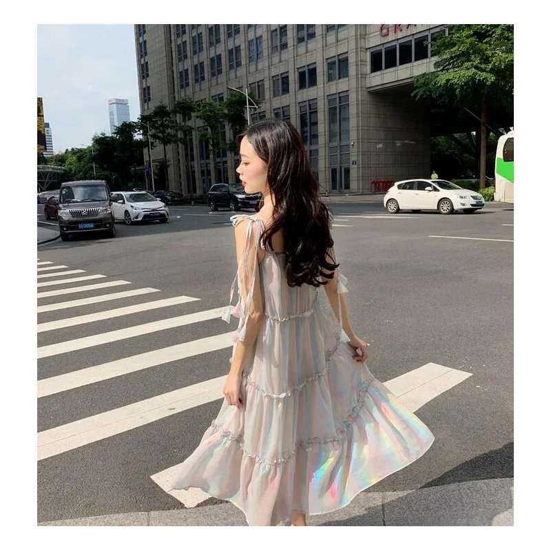 Elegant colorful spaghetti stap chiffon dress ruffles sleeveless off shoulder ladies party dresses Fashion plus size HH227 | Женская