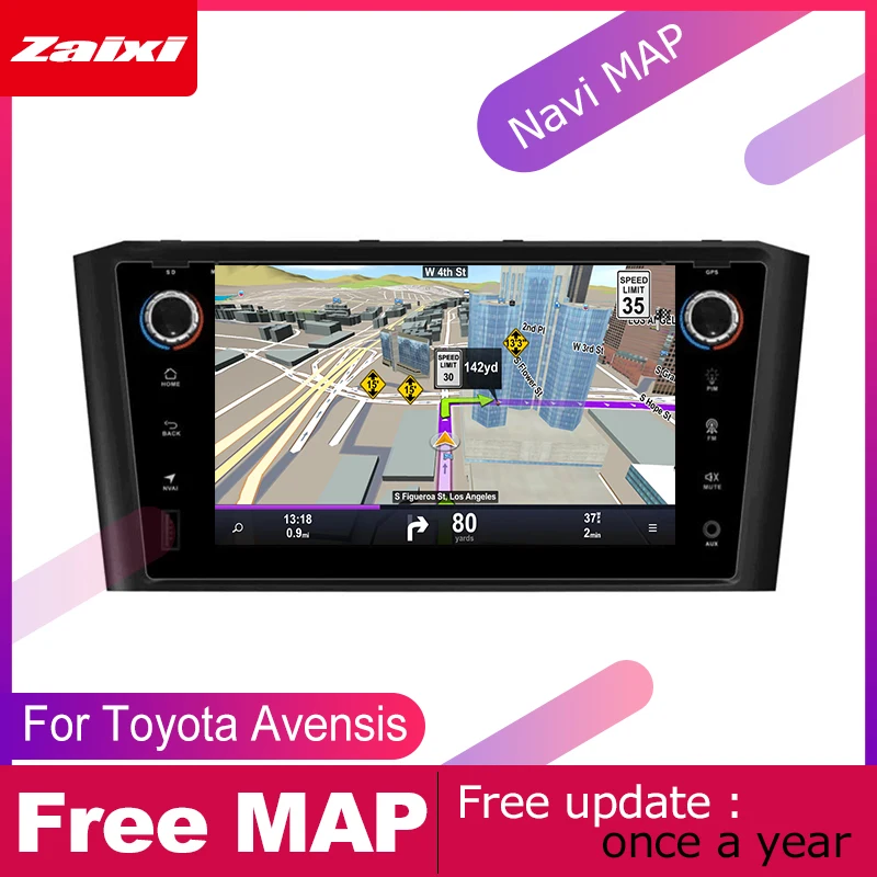 ZaiXi android автомобильный dvd gps мультимедийный плеер для Toyota Avensis 2003 ~ 2009 навигационный