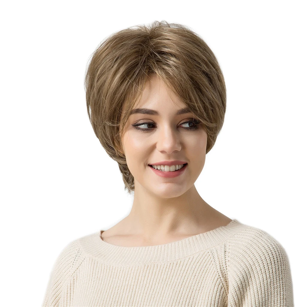 

Fashion Design Layered Wigs Short Straight Wig For Women Cosplay Wear