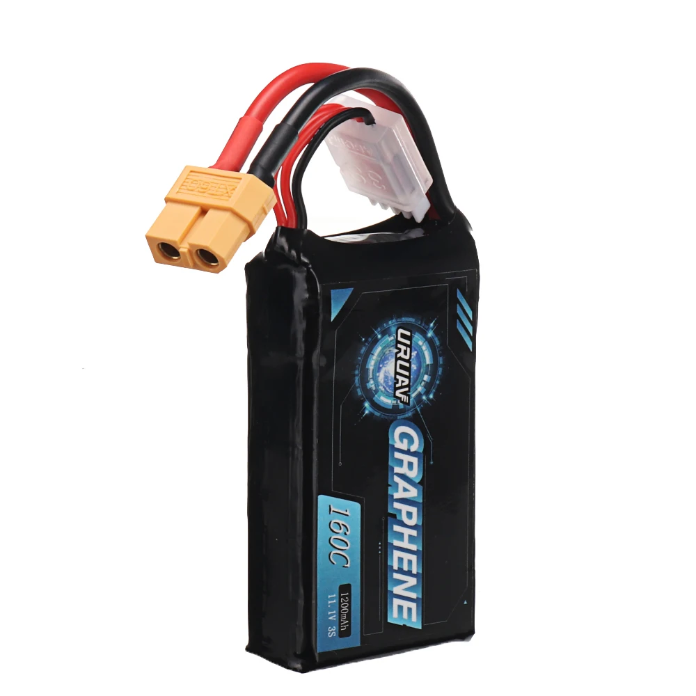 

URUAV GRAPHENE V2.0 11.1V 1200mAh 160C 3S Lipo Battery for RC Quadcopter FPV Racing Drone XT60 Plug Accessories Spare Parts