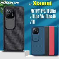 nillkin slide camera protect case for xiaomi mi 11 ultra pro 5g mi11 lite 4g lens protection frosted shield back cover on mi 11i