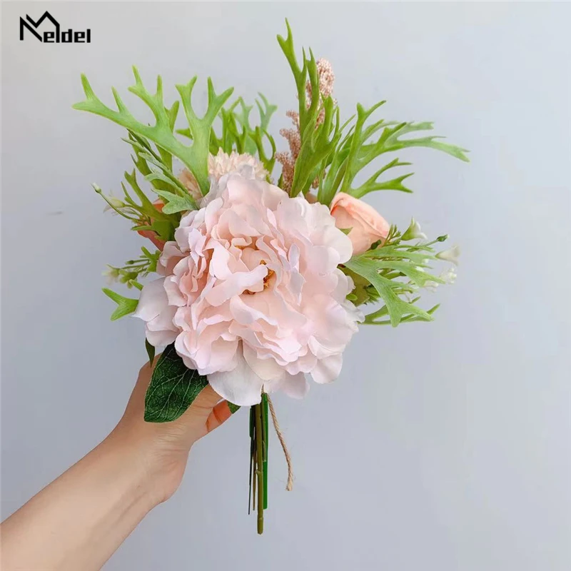 1 букет искусственных роз и пионов Meldel искусственные цветы для дома свадьбы