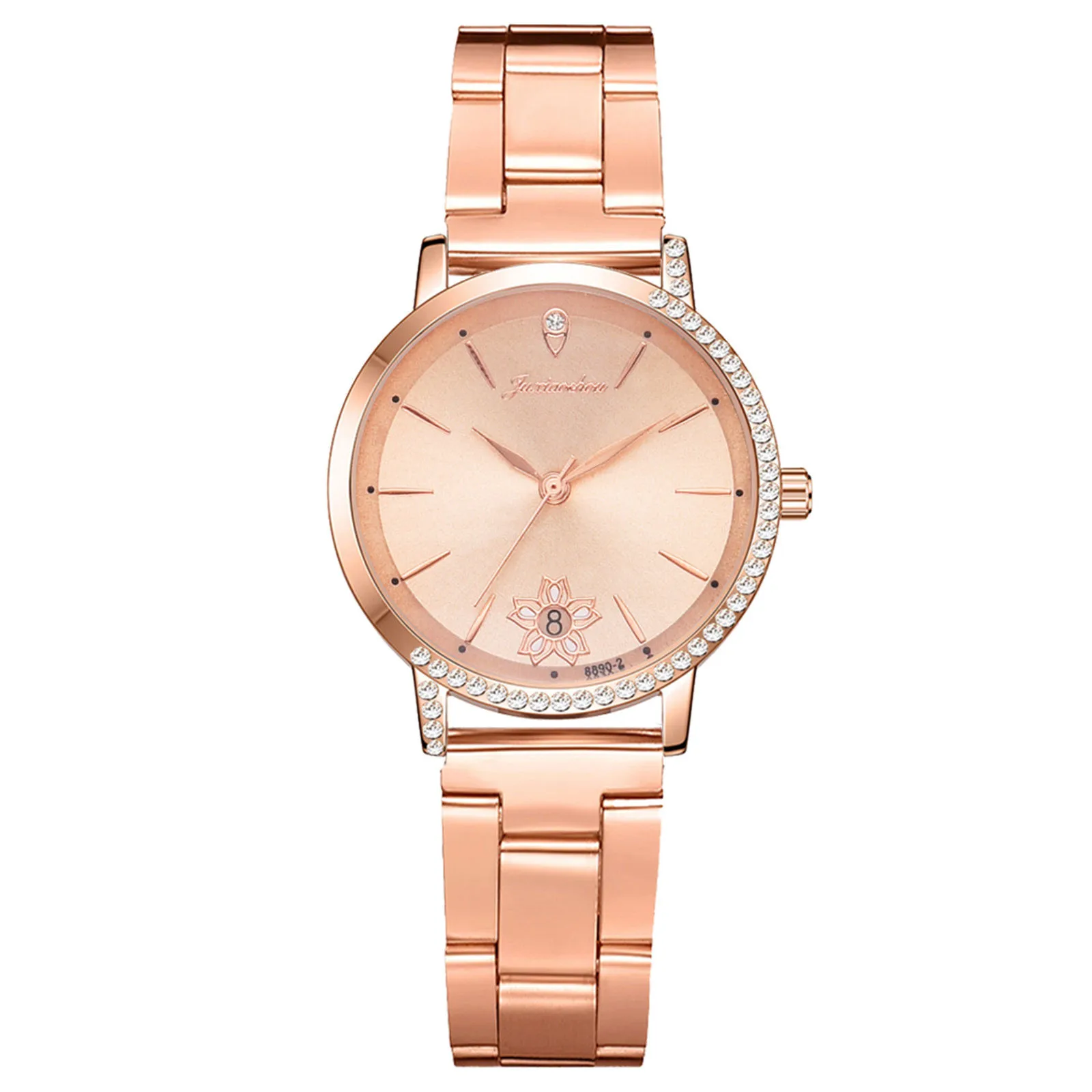 

Zegarek Damski New Fashion Luxury Watch Rose Gold Crystal Quartz Female Watch Gold Silver Stainless Steel Ladies Dress Clock