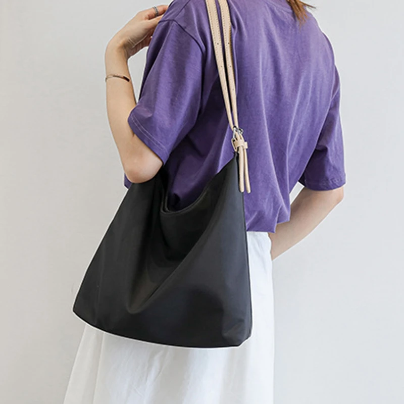 

Leather Women's Canvas Crossbody Bag Large Capacity Shopping Bag Fashion Casual Tote Bag Shoulder Bag