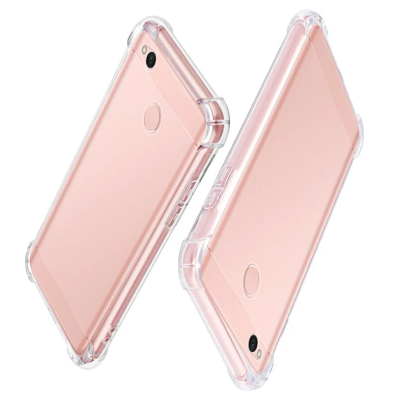 Противоударный прозрачный силиконовый чехол из ТПУ для телефона Xiaomi Redmi 4X мягкие