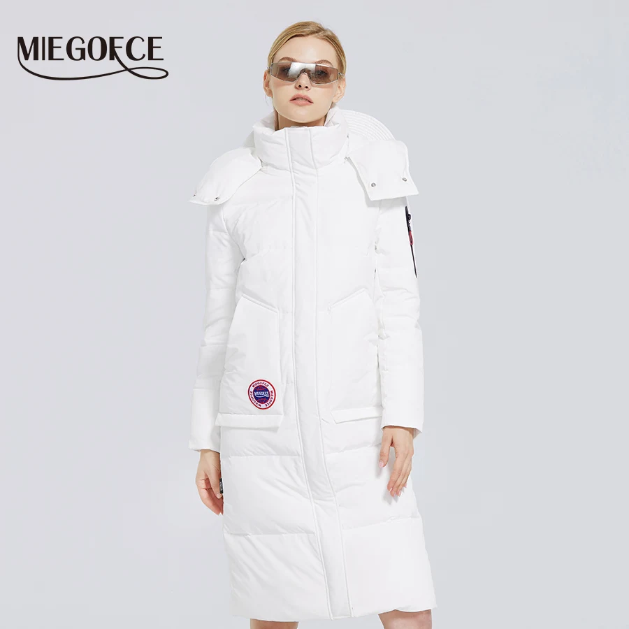 

MIEGOFCE 2021 Winter New Women's Cotton Coat Long Jacket Women's Parkas Clothes With MIEGOFCE Design Winter Coat Army Overcoat