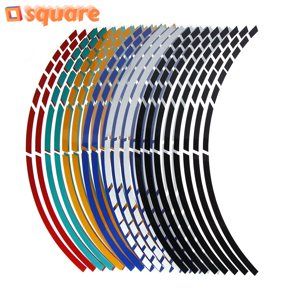 

Wheel Sticker Reflective Rim Stripe 17"18" Strips Motorcycle Car Wheel Tire Stickers Reflective Rim Tape Motorbike Auto Decals