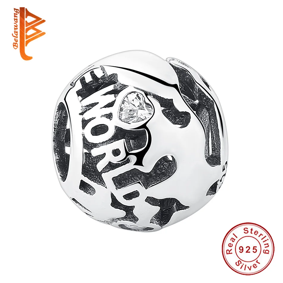 Оптовая торговля круглый шар 925 шарма стерлингового серебра выбитое Сердечко с
