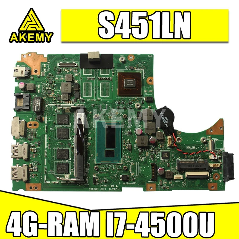 

90MB05D1-R02000 материнская плата для ноутбука ASUS S451LB S451LN S451L V451 V451L материнская плата 4G-RAM I7-4500U GT840M