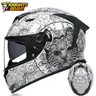 Мотоциклетный шлем на все лицо, двойной козырек, брикет, мужской мотоциклетный шлем