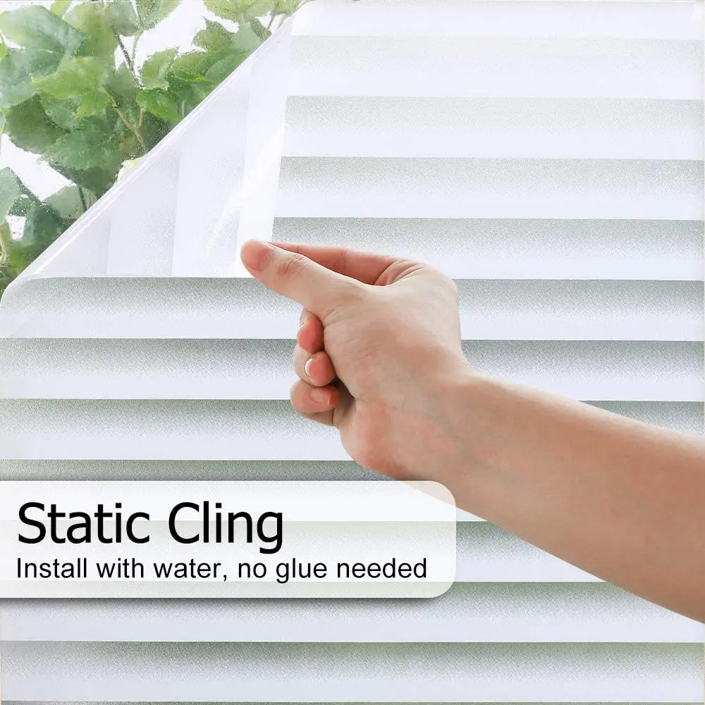 

LUCKYYJ Frosted Window Film,Static Decorative Privacy Glass Films for Home Office Anti UV Heat Control, Windows Cling Films