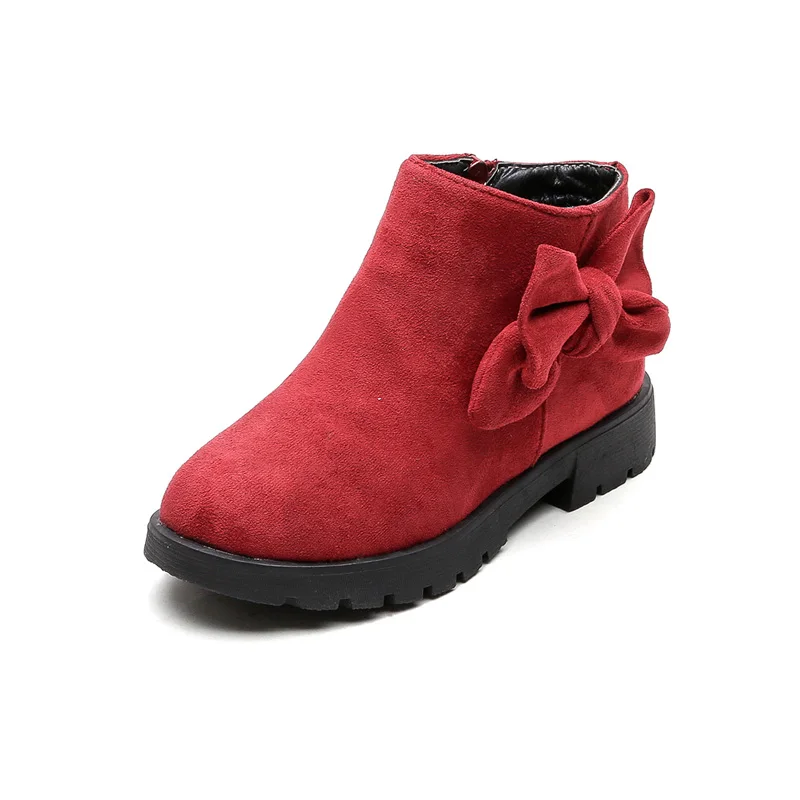 Новинка 2019 замшевые ботинки для девочек детские осенние ботильоны модные с